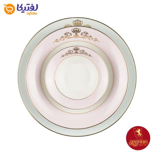 سرویس غذاخوری چینی زرین شهرزاد طرح برلیانت کوئین 6 نفره