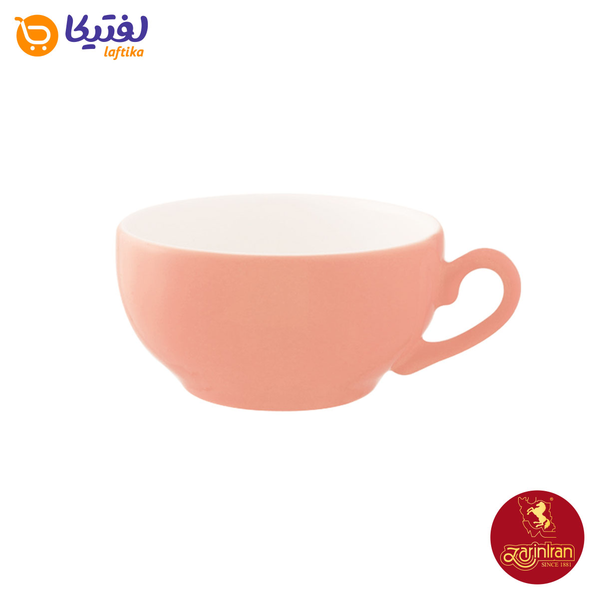فنجان و نعلبکی کاپوچینو، لاته چینی زرین طرح ماربل 2 پارچه