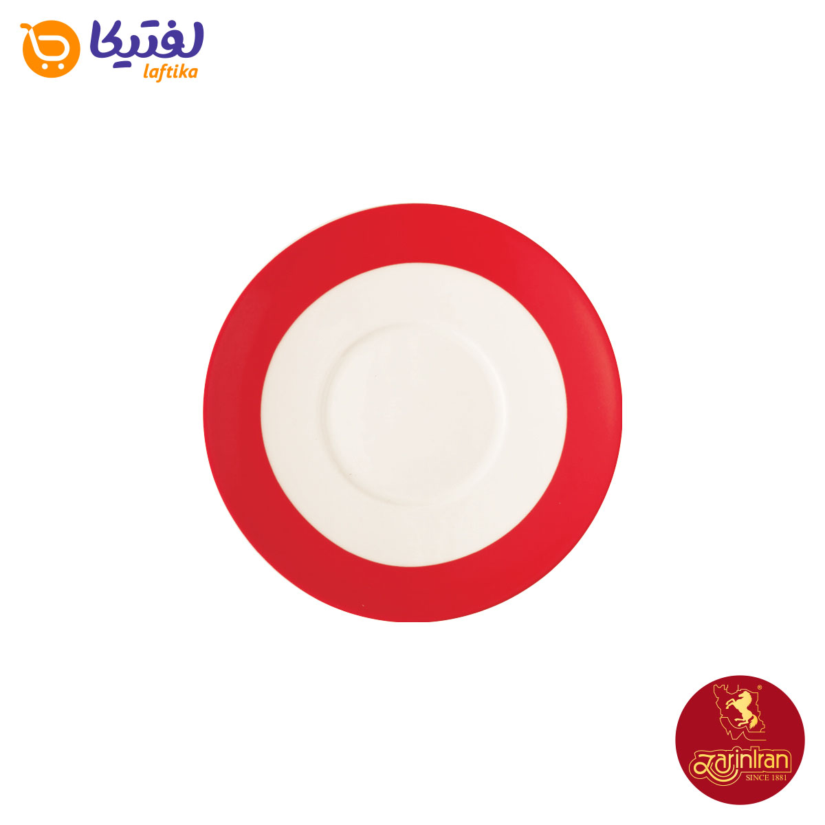 نعلبکی کاپوچینو لاته چینی زرین ایتالیا اف طرح گیلاس 2 پارچه