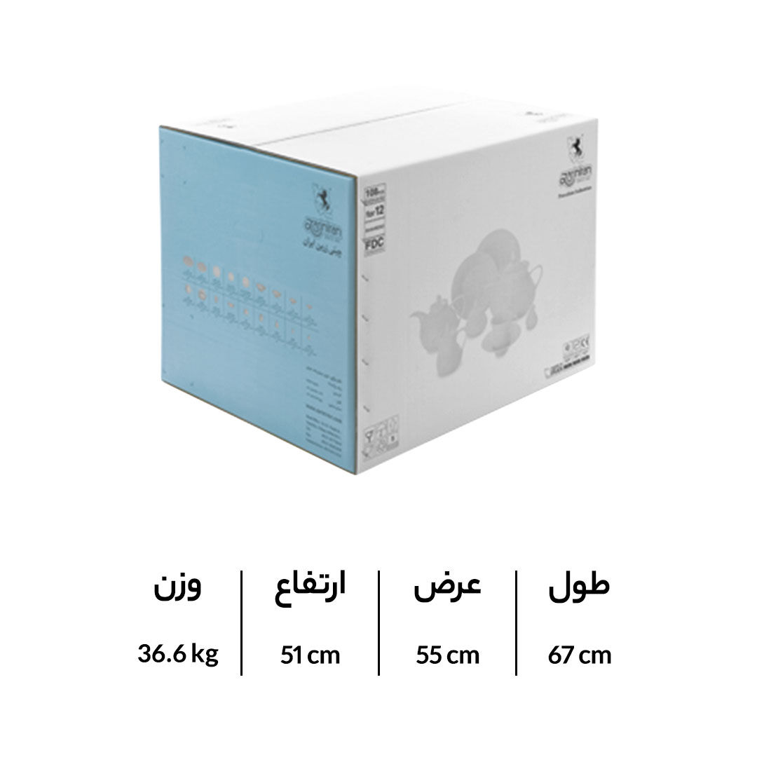 بسته بندی سرویس چینی والندورفر Wallendorfer شهرزاد طرح صوفی 12 نفره