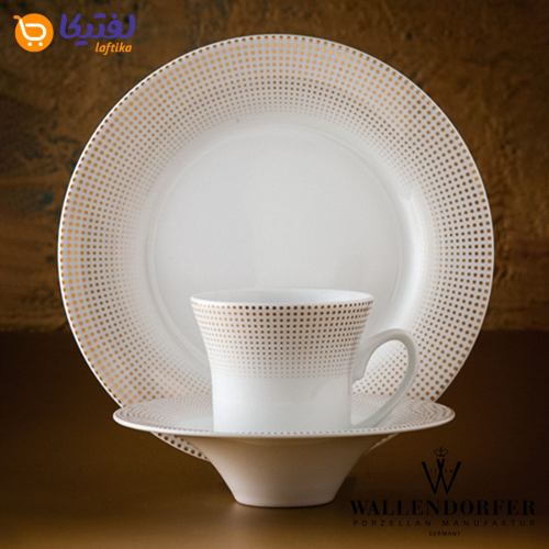 خرید سرویس چینی والندورفر Wallendorfer شهرزاد طرح مریدین طلایی 12 نفره