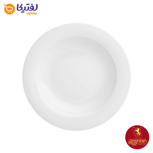 بشقاب گود چینی زرین سایز 23 خورشت خوری 3 نفره سفید هتلی 49