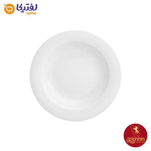 بشقاب گود چینی زرین سایز 20 خورشت خوری 1 نفره سفید هتلی 49