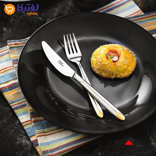ابزار سرو سرویس قاشق چنگال 116 پارچه پالرمو دور طلایی