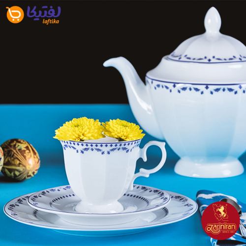 سرویس چینی زرین سرمه ای فرانسیس