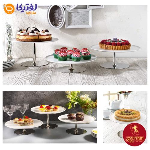 چینی زرین ظرف کیک پایه کوتاه