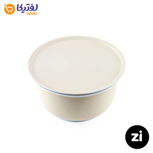 کاسه در دار چینی زرین Zi سایز 21 بزرگ پاستل کرم