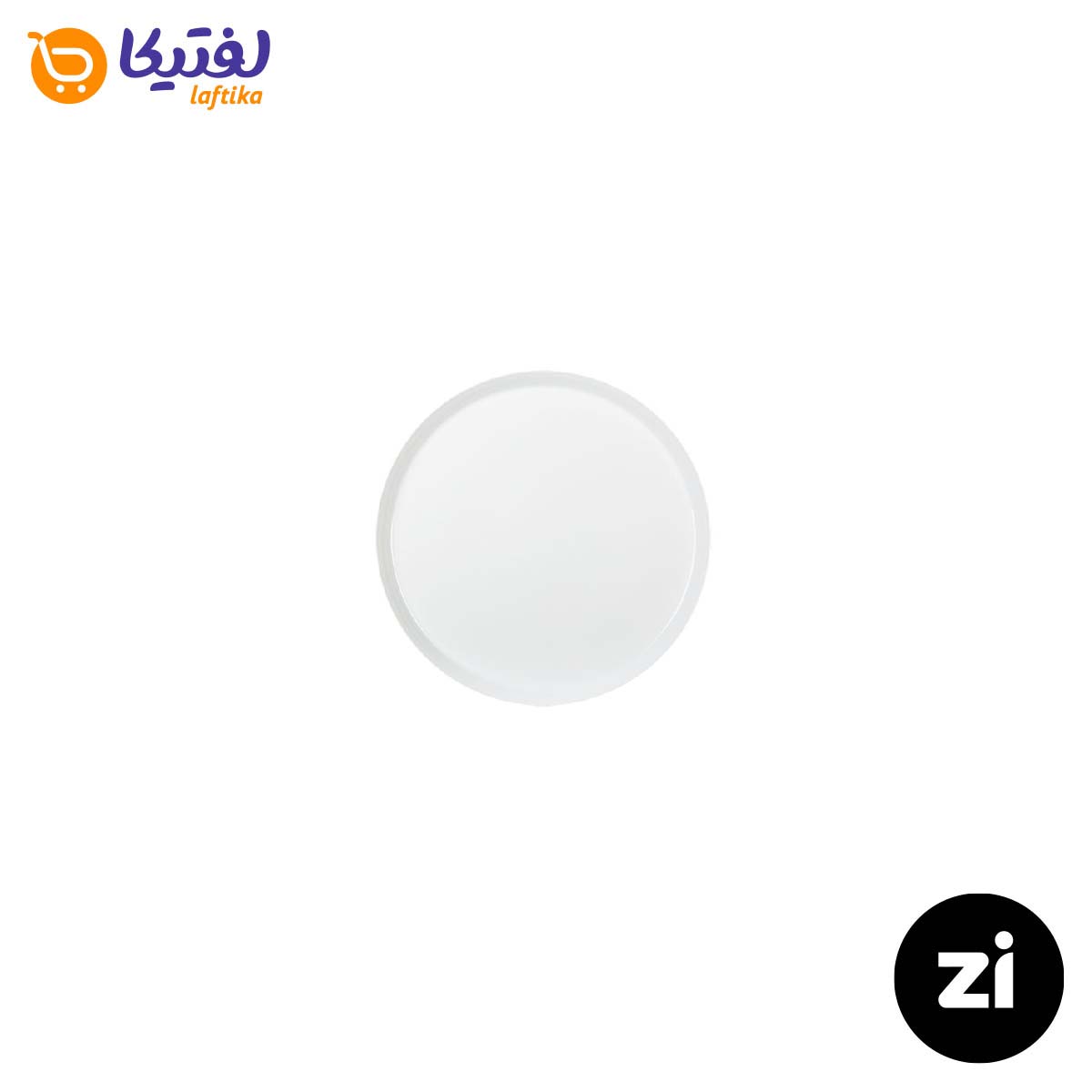 بشقاب تخت چینی زرین (Zi) فرم اس سفید سایز 9