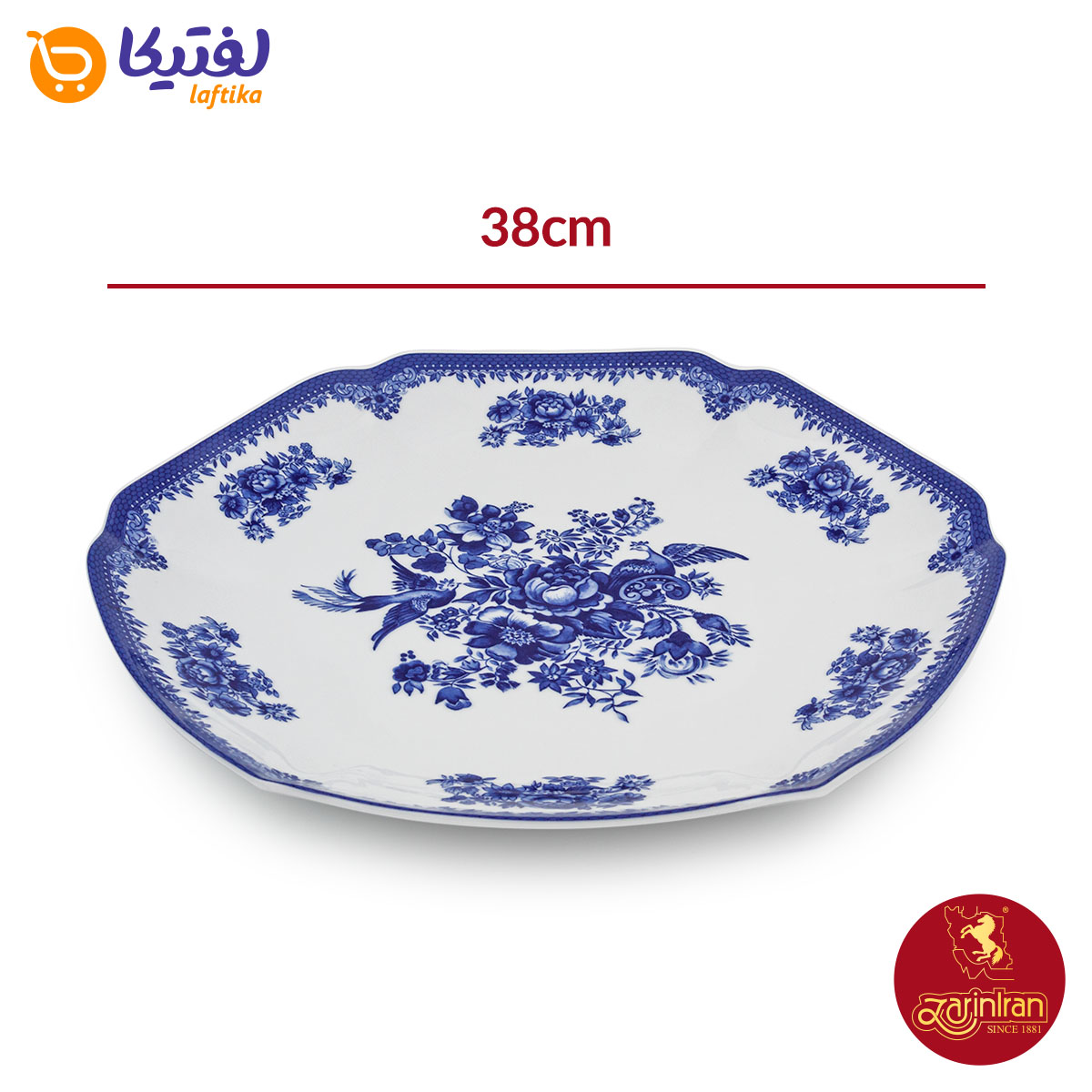 دیس هگزان چینی زرین طرح فلورانس سایز 38