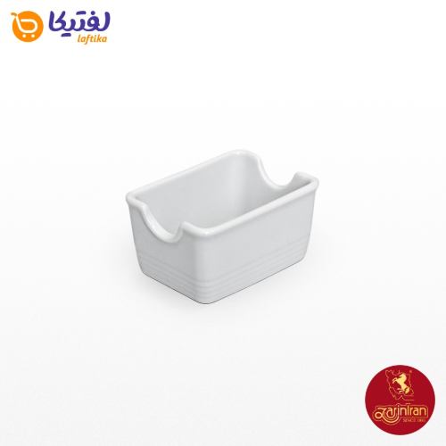 ظرف قند و شکر هتلی چینی زرین سفید