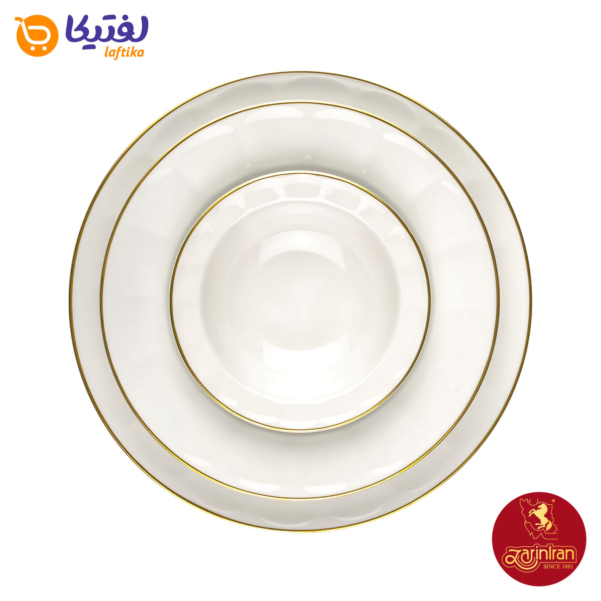 چینی زرین سرویس 12 نفره نئوکلاسیک طرح لومیو مرغوب