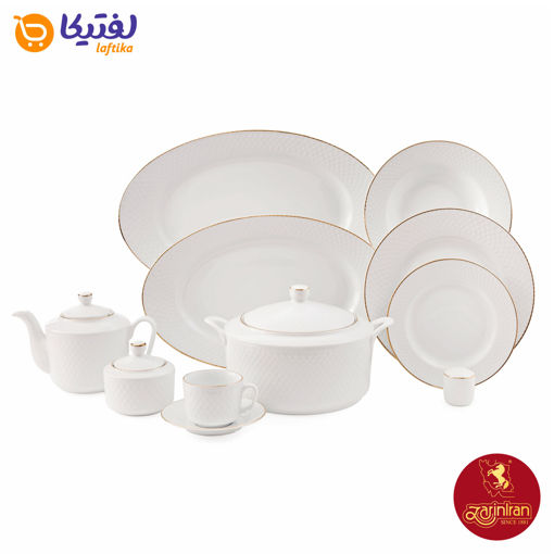 سرویس چینی زرین رادیانس زرین لب طلایی 12 نفره 102 پارچه