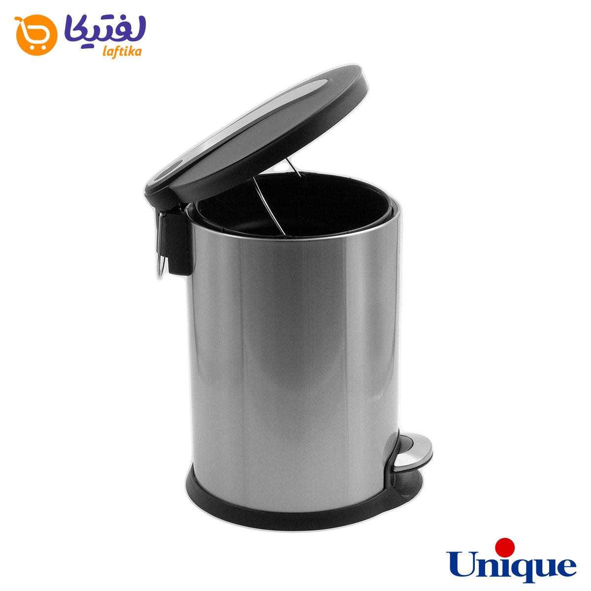 سطل زباله استیل 12 لیتر با آرام بند یونیک UN-4420