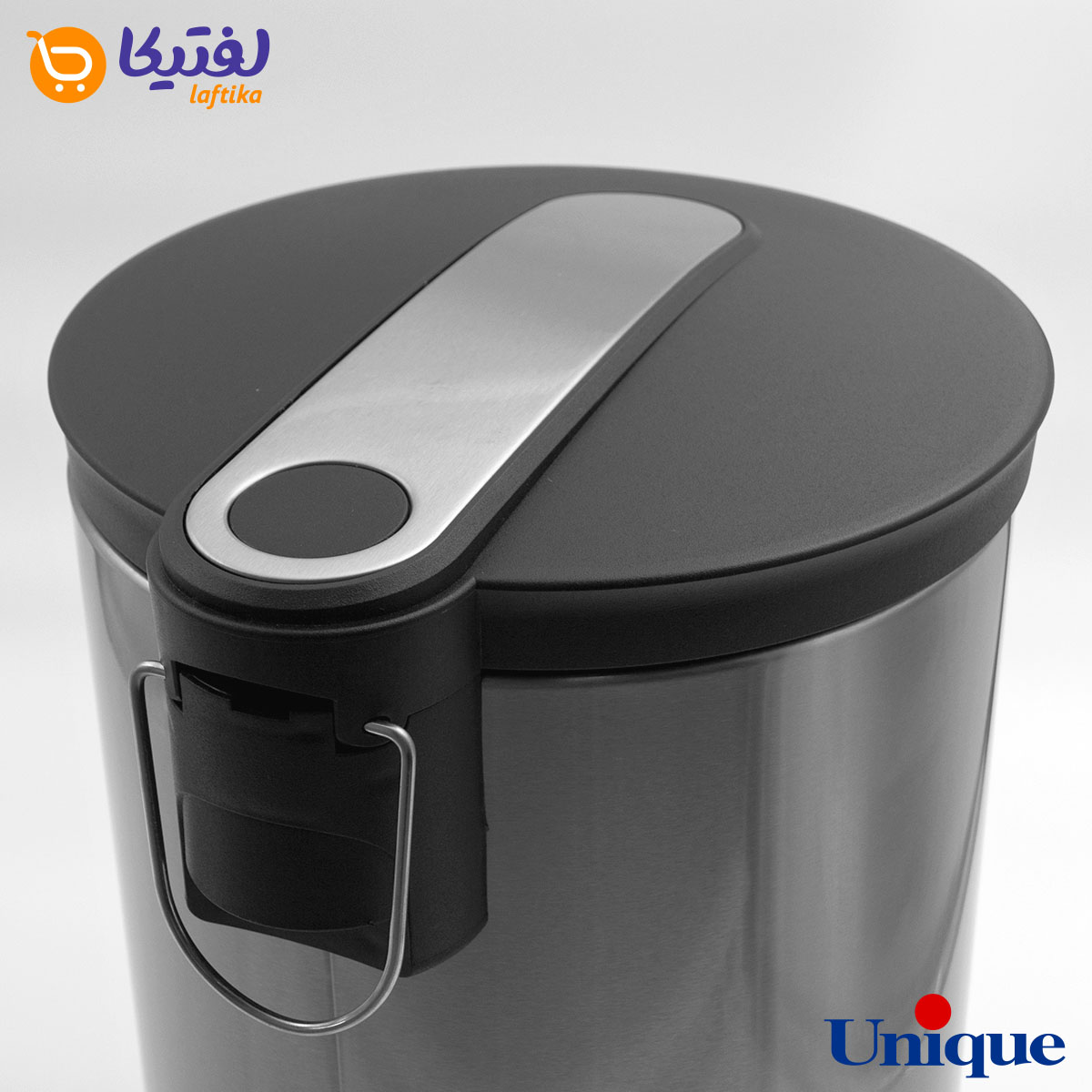 سطل زباله استیل 12 لیتر با آرام بند یونیک UN-4420