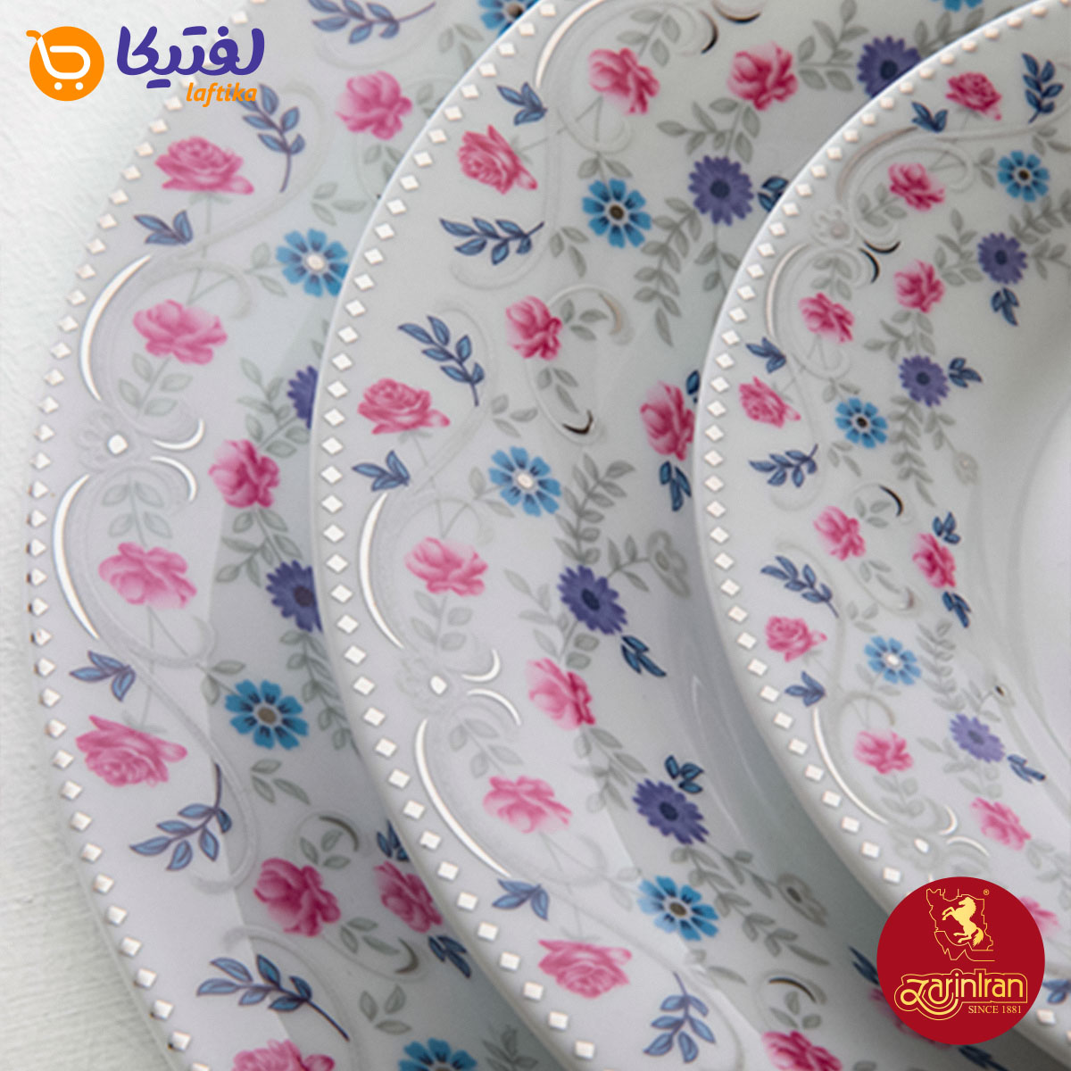 ویژگی های سرویس چینی زرین شهرزاد طرح باغستان 6 نفره