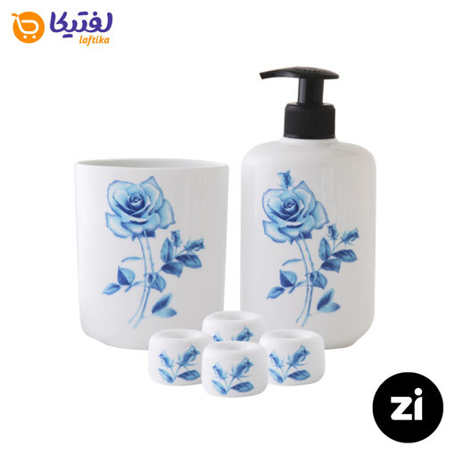 سرویس بهداشتی چینی زرین Zi هایگن آداجیو بلو رز 7 پارچه