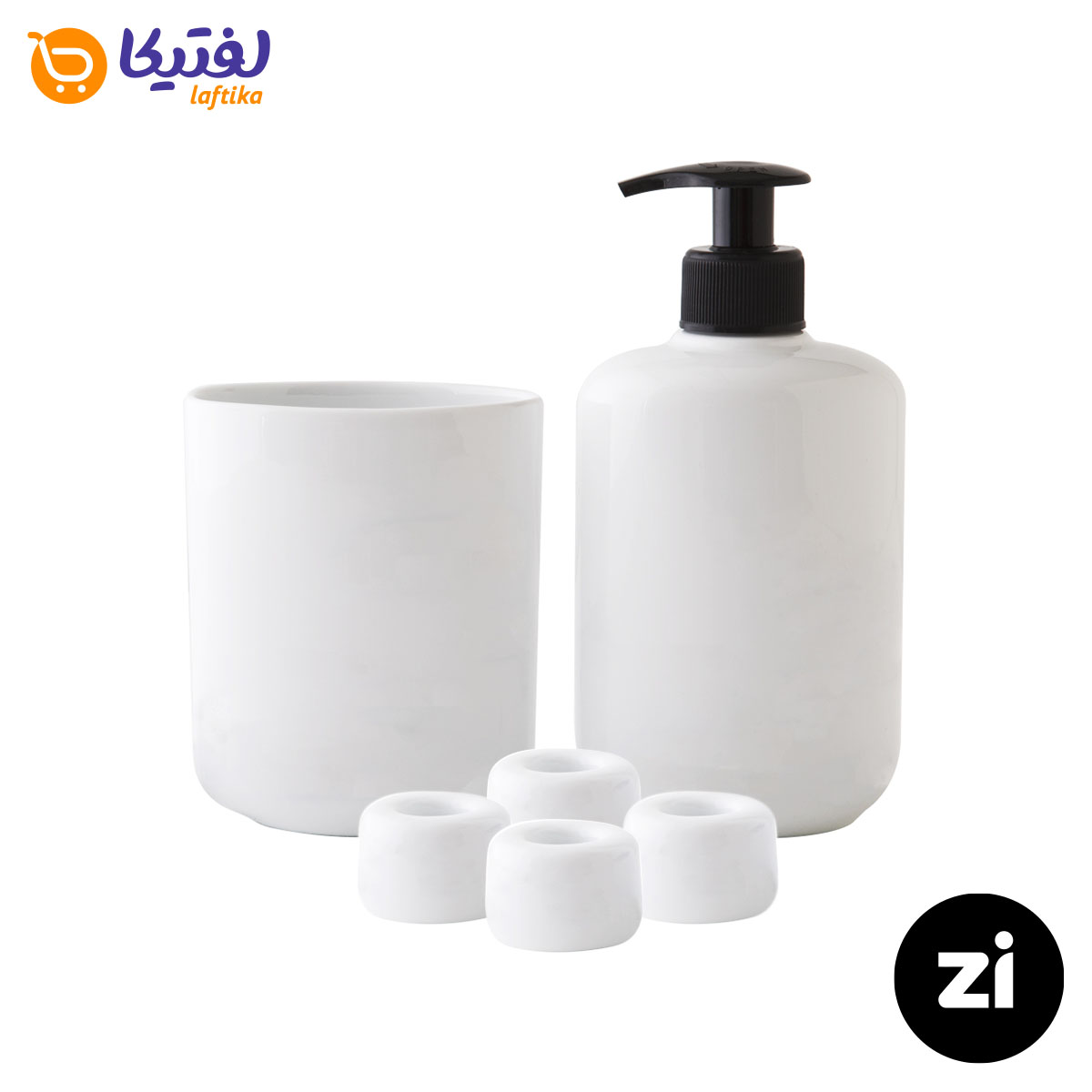 ست سرویس بهداشتی چینی زرین زی هایگن طرح سفید