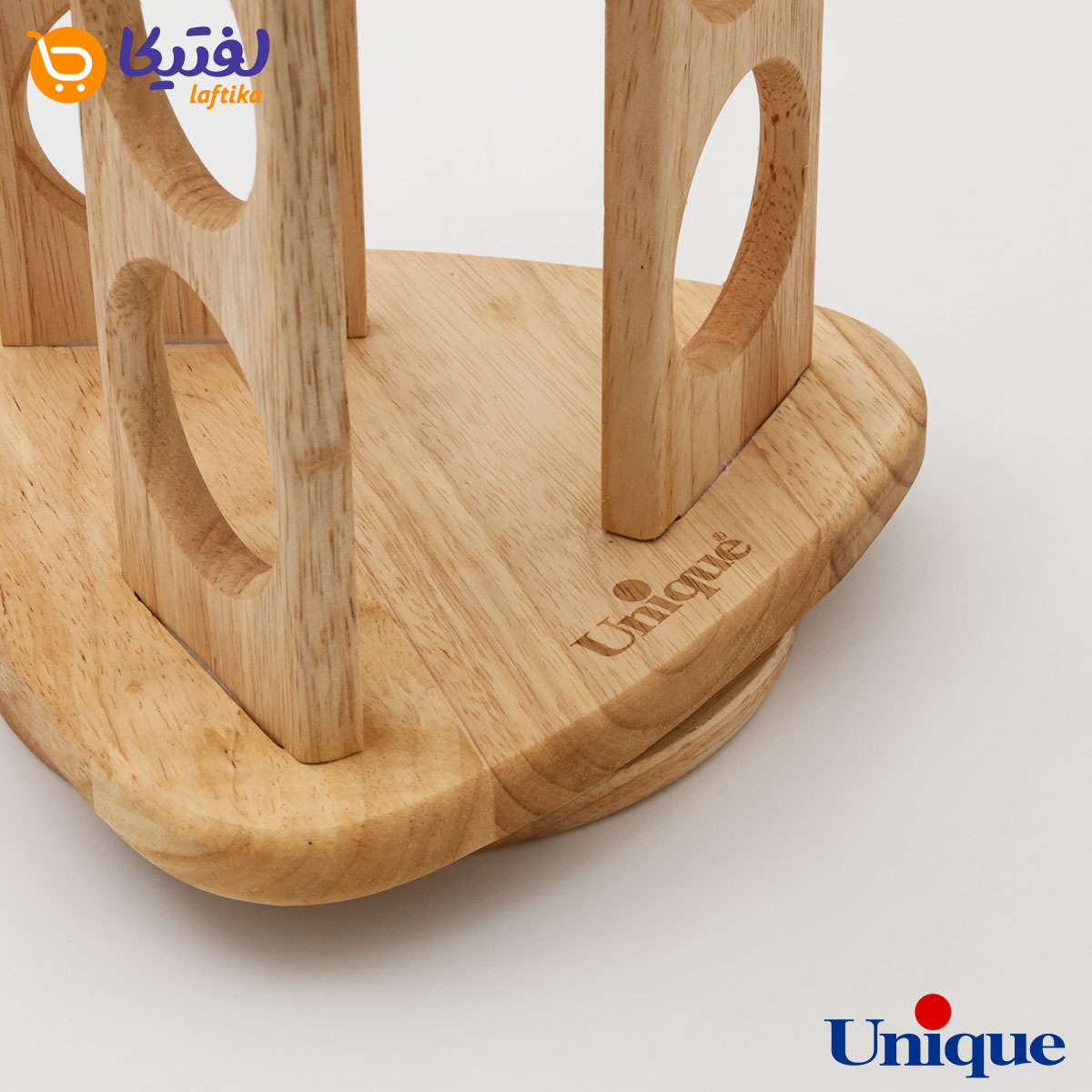 ست جا ادویه ای گردان چوبی یونیک مثلثی 9 تایی UN-6115