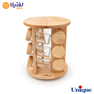 ادویه 12 تایی گردان ایستاده چوبی یونیک UN-6107