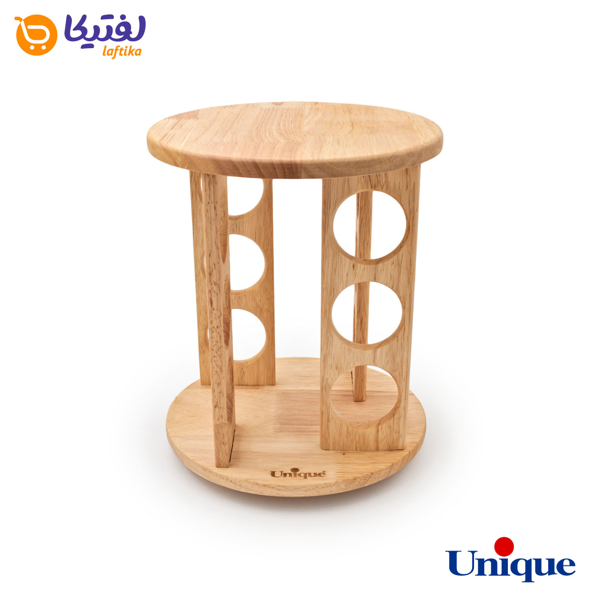 ادویه 12 تایی گردان ایستاده چوبی یونیک UN-6107