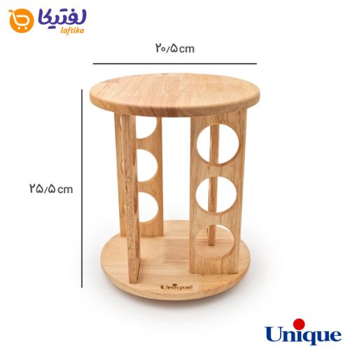 ادویه 12 تایی گردان ایستاده چوبی یونیک UN-6107