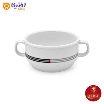 پیاله چینی زرین هتلی 49 دو دسته سایز 10 طرح وگاس