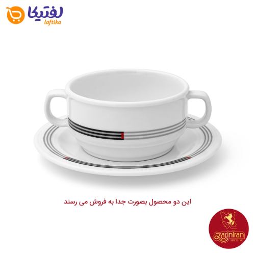 پیاله چینی زرین هتلی 49 دو دسته سایز 10 طرح وگاس