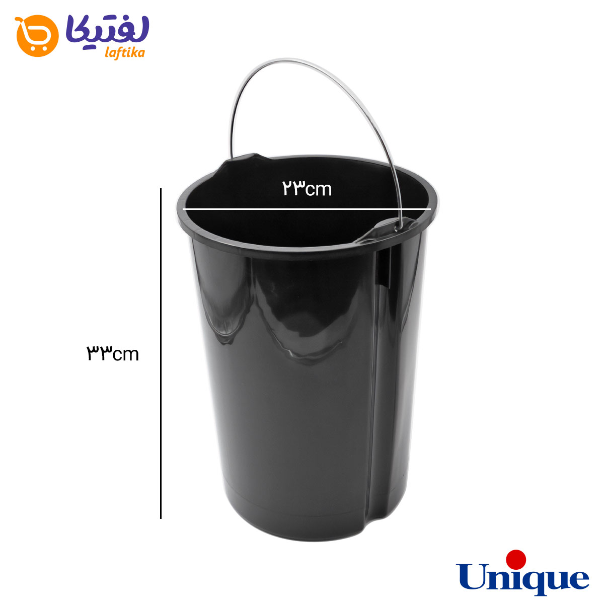 سطل زباله استیل 12 لیتر با آرام بند یونیک UN-4420