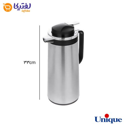 فلاسک 1.6 لیتر استیل شیشه دار یونیک UN-1806