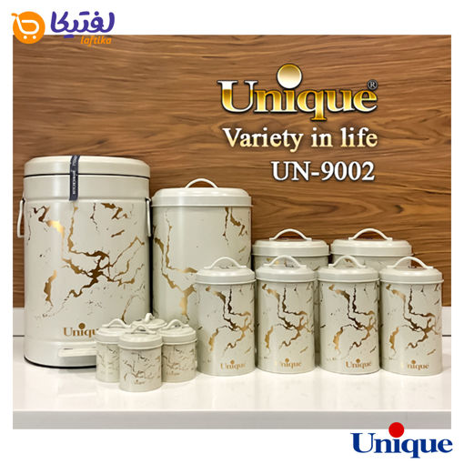 سرویس آشپزخانه یونیک فانتزی 8+4 پارچه کرم ماربل طلایی UN-9002