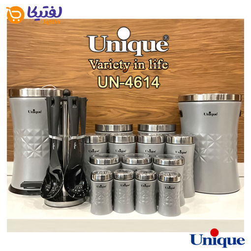 سرویس آشپزخانه 15 پارچه یونیک ونیز اکلیلی استیل UN-4614