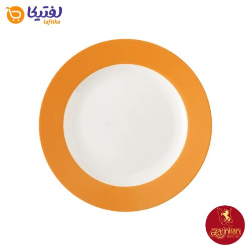 بشقاب تخت چینی زرین ایتالیا اف طرح نارنج 6 عددی سایز 25