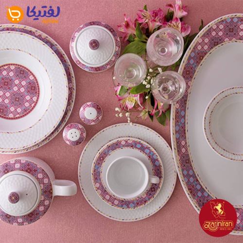 مشخصات سرویس چینی زرین رادیانس توسکانی 12 نفره 102 پارچه