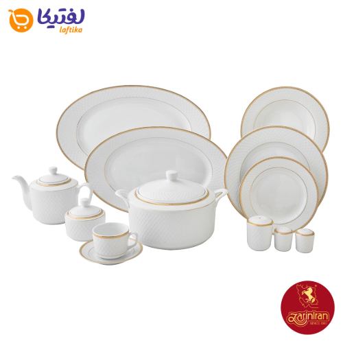 سرویس با کیفیت چینی زرین رادیانس سپینود 12 نفره 102 پارچه