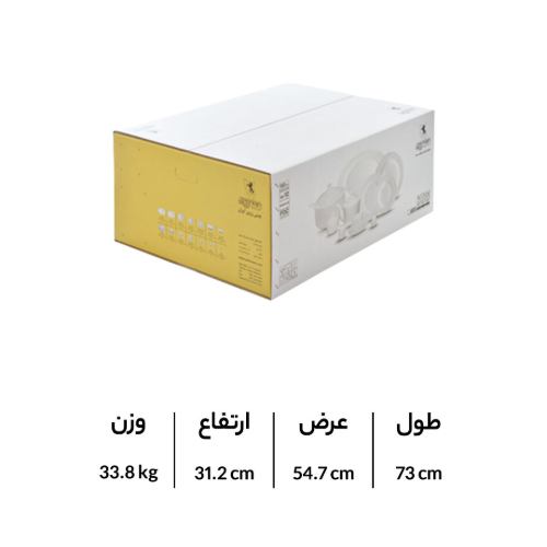 بسته بندی سرویس چینی زرین رادیانس سپینود 12 نفره 102 پارچه
