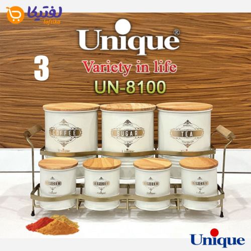 ست ادویه 7 عددی پایه دار یونیک UN-8100