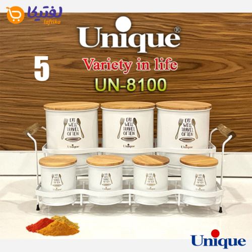 ست ادویه 7 عددی پایه دار یونیک UN-8100
