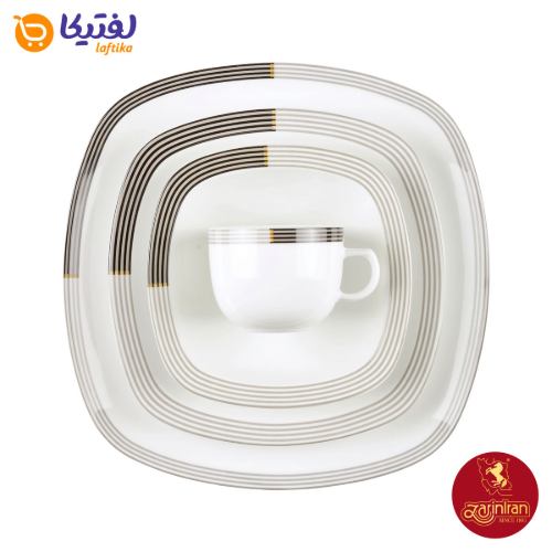 سرویس چینی زرین کواترو طرح وگاس اوریت 12 نفره 98 پارچه