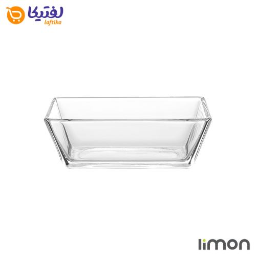 ظرف شیشه ای پذیرایی لیمون مستطیل 6 عددی 2091