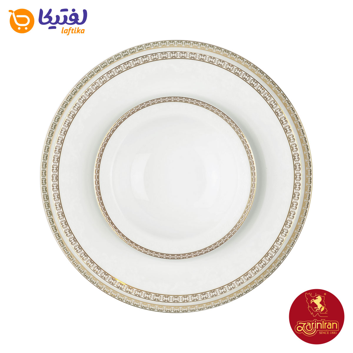 خرید سرویس ریوا طلایی چینی زرین