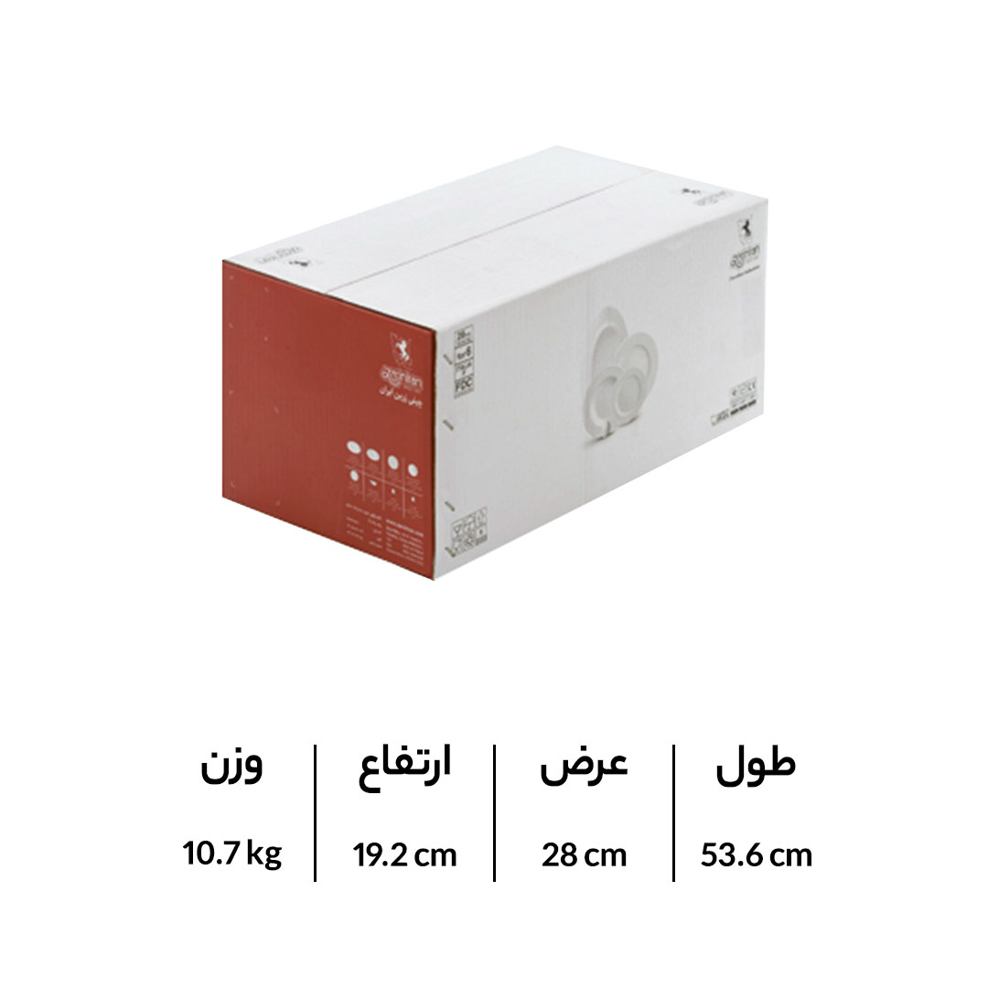 تصویر  سرویس ریوا طلایی چینی زرین ایتالیا اف 6 نفره 28 پارچه