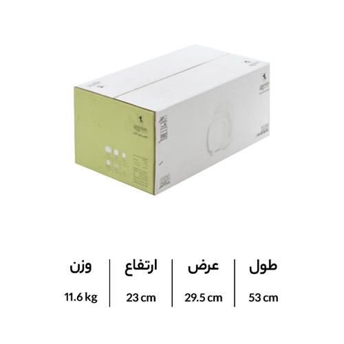 سرویس چینی زرین کواترو طرح ریوا طلایی 6 نفره 27 پارچه