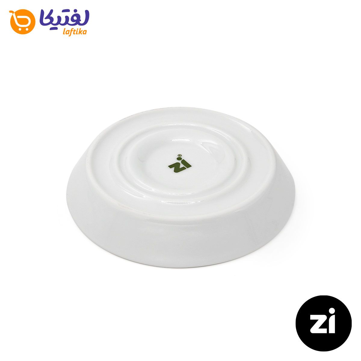 نعلبکی زیر استکانی چینی زرین (Zi) فرم اس سایز 12 طرح پاستل کرم