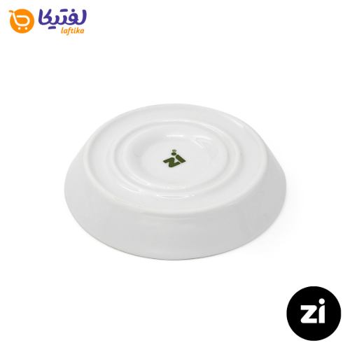 نعلبکی زیر استکانی چینی زرین (Zi) فرم اس سایز 12 طرح پاستل صورتی