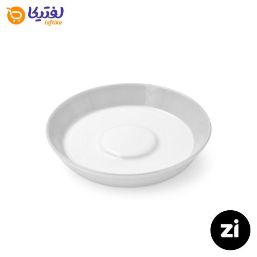 نعلبکی زیر استکانی چینی زرین (Zi) فرم اس سایز 12 طرح پاستل صورتی
