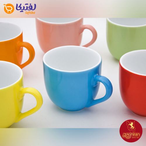 سرویس 12 پارچه قهوه خوری چینی زرین ایتالیا اف طرح آفتاب