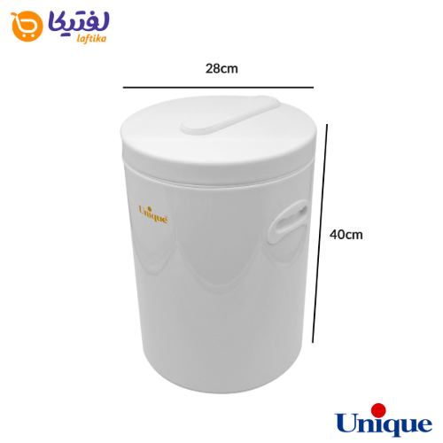 سطل برنج بدون پیمانه سفید یونیک با ابعاد استاندارد