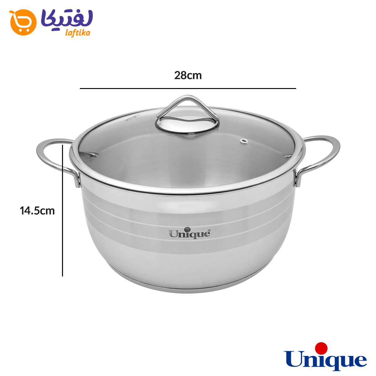 قابلمه استیل یونیک UN-9915 سایز 28