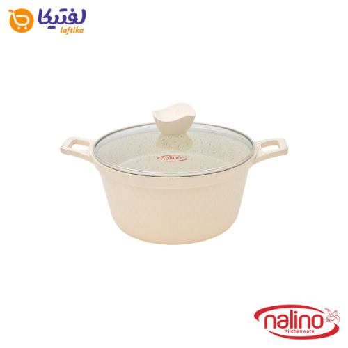سرویس قابلمه گرانیتی دنیز Deniz نالینو 12 پارچه کرم