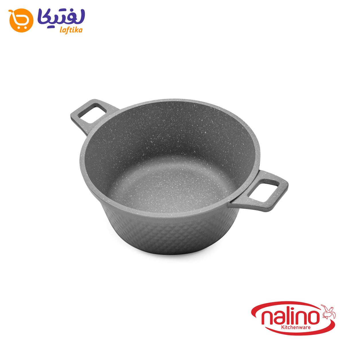 سرویس قابلمه گرانیتی دنیز Deniz نالینو 12 پارچه طوسی